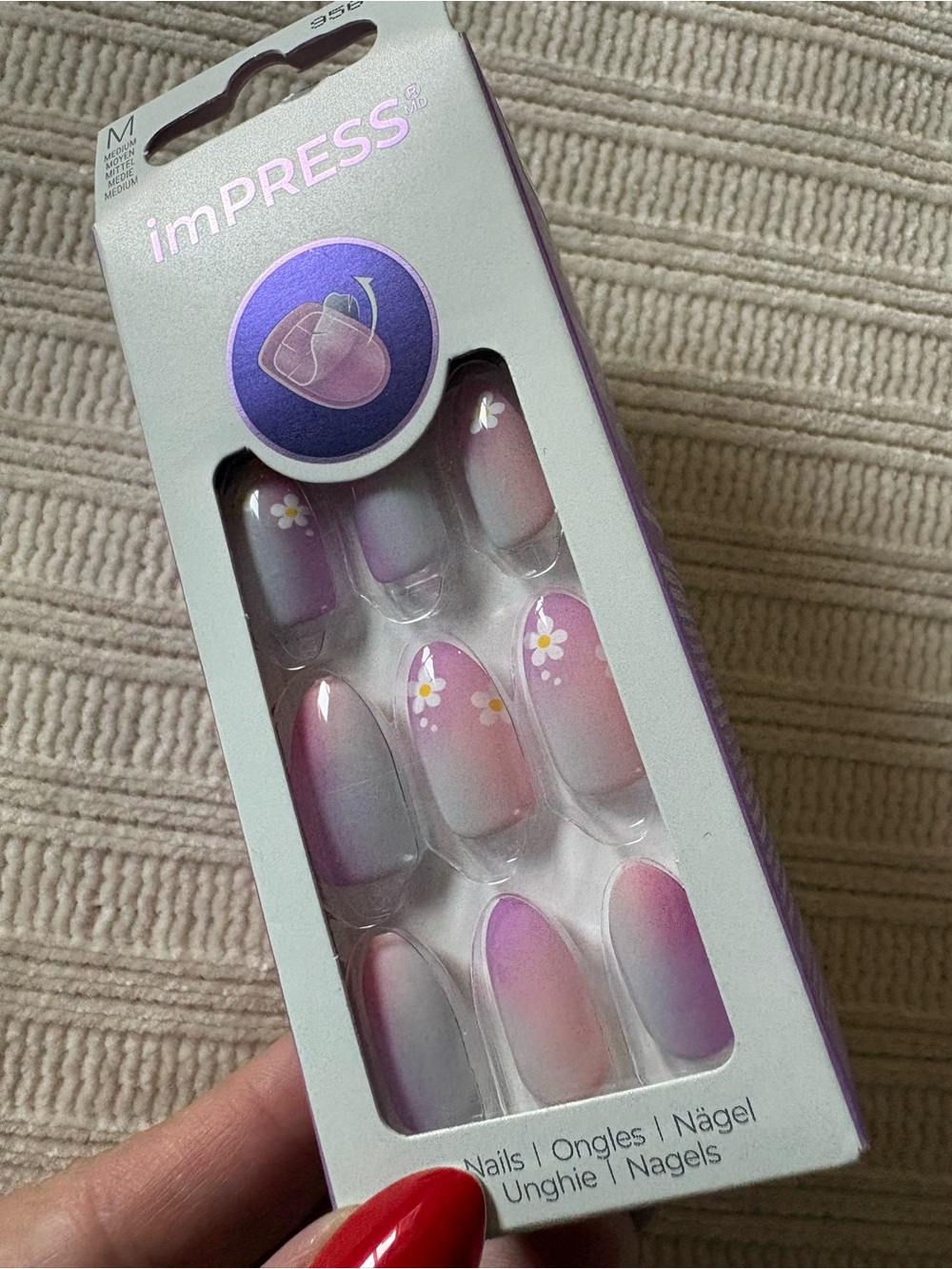 imPRESS Pink & Purple Ombre Floral Press-On Nails